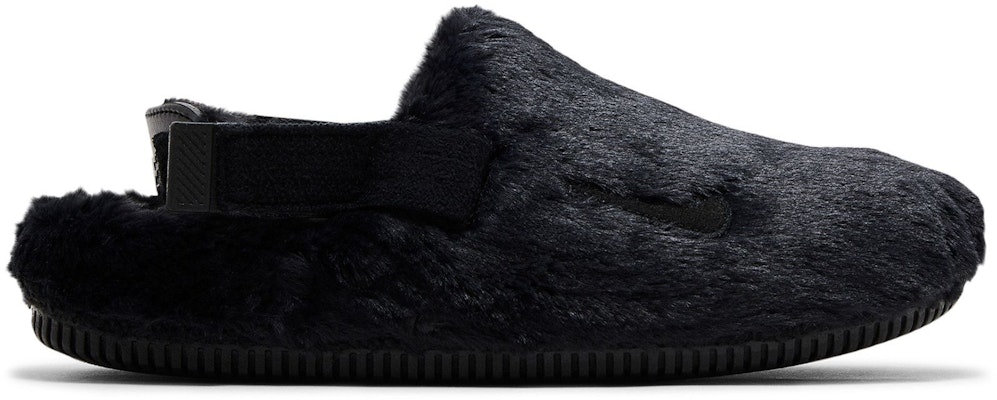 (Women) Nike Calm Mule SE 'Triple Black Fur' FZ3119-001 Buy (Women) Nike Calm Mule SE 'Triple Black Fur' FZ3119-001