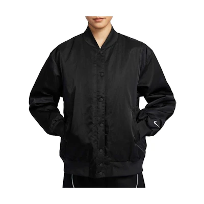 (Women) Nike Casual Woven Single-Breasted Jacket Black HJ0972-010