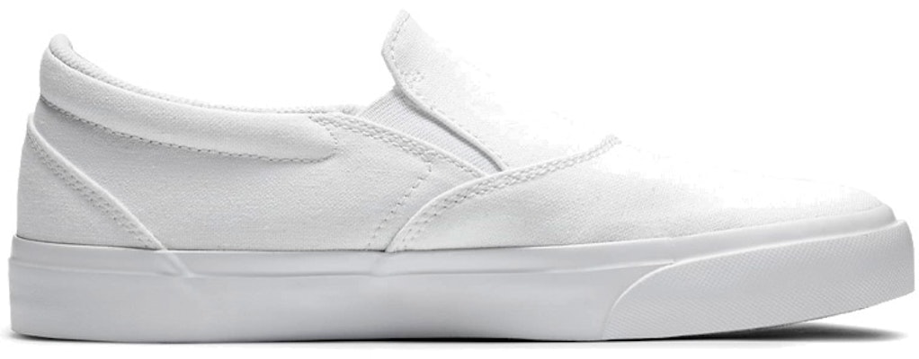 (Women) Nike Charge Canvas Slip-On SB 'Triple White' DA2607-100 Order (Women) Nike Charge Canvas Slip-On SB 'Triple White' DA2607-100