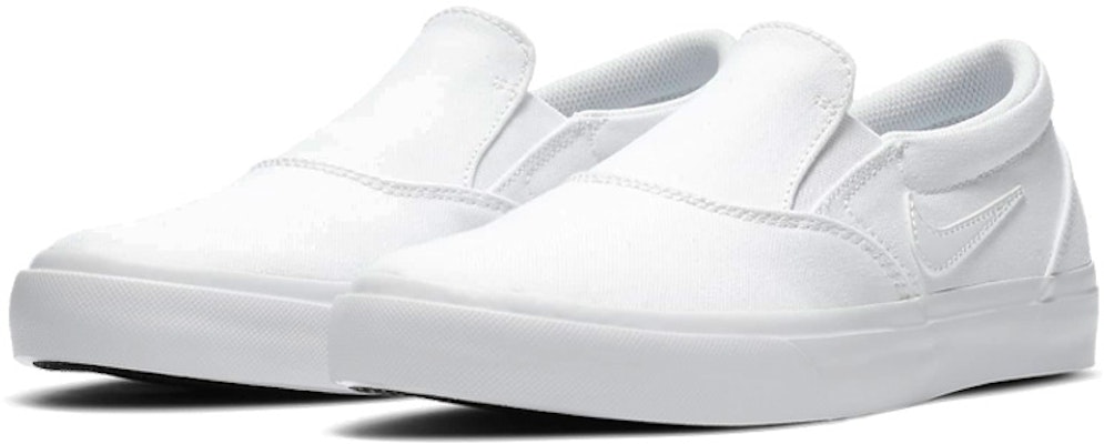 (Women) Nike Charge Canvas Slip-On SB 'Triple White' DA2607-100 Lookbook (Women) Nike Charge Canvas Slip-On SB 'Triple White' DA2607-100