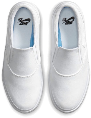 (Women) Nike Charge Canvas Slip-On SB 'Triple White' DA2607-100 Shop (Women) Nike Charge Canvas Slip-On SB 'Triple White' DA2607-100