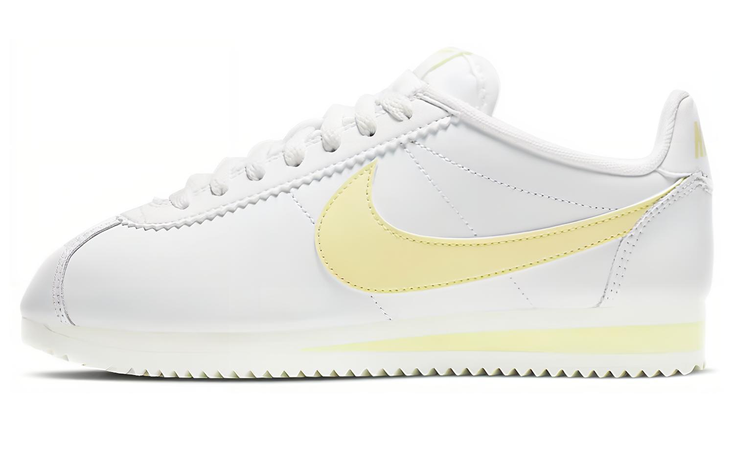 Buy 耐吉經典Cortes低幫跑步鞋 女款 白黃