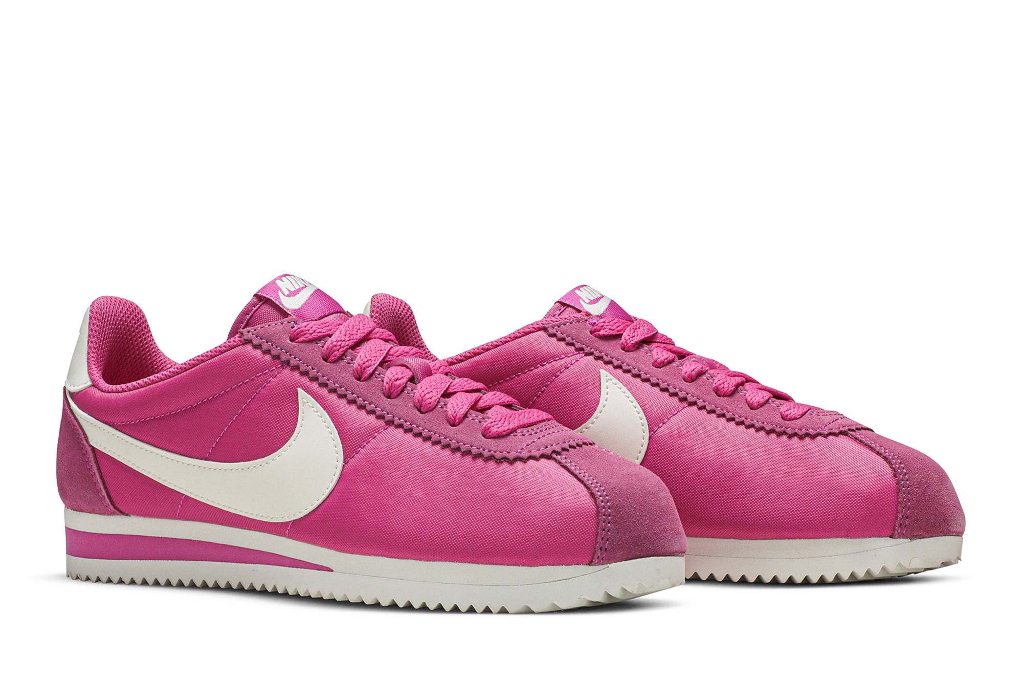 Cheap (W) Nike Classic Cortez Nylon 'Active Fuchsia' Wanita 749864-609