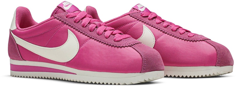 Nike Air Classic Cortez Nylon 輕便平衡 低筒 跑步鞋 女款 粉紅 Cheap Nike Air Classic Cortez Nylon 輕便平衡 低筒 跑步鞋 女款 粉紅