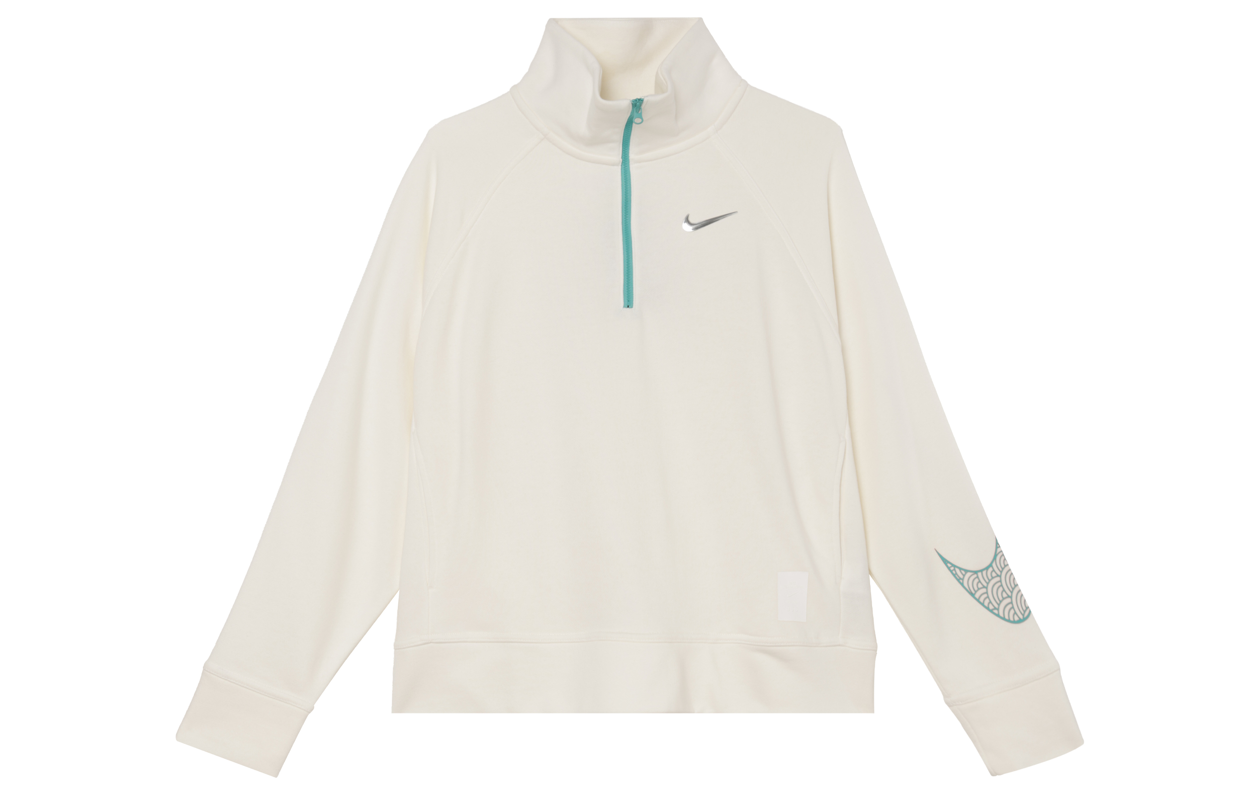 (Women) Nike CNY Half-Zip Retro Sweatshirt Sail White Casual Sportswear DQ5371-133