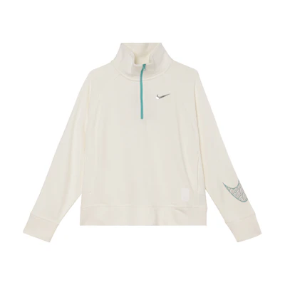 (Women) Nike CNY Half-Zip Retro Sweatshirt Sail White Casual Sportswear DQ5371-133