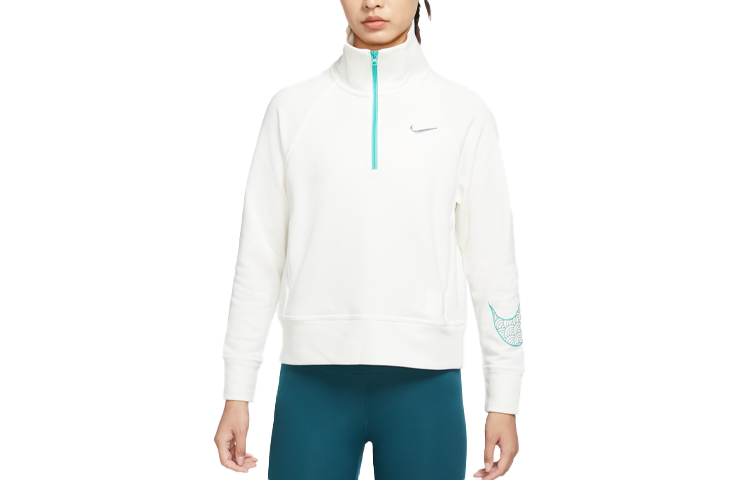 (Women) Nike CNY Half-Zip Retro Sweatshirt Sail White Casual Sportswear DQ5371-133 圖 2