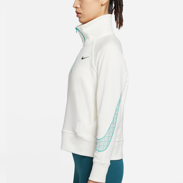 (Women) Nike CNY Half-Zip Retro Sweatshirt Sail White Casual Sportswear DQ5371-133 圖 5