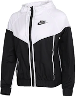 (Women) Nike Colorblock Windbreaker Jacket Black/White BQ4716-011 (Women) Nike Colorblock Windbreaker Jacket Black/White BQ4716-011