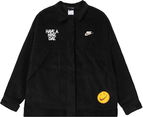 (W) Nike 灯芯绒刺繡復古休閒外套 黑色 HF0355-010 Buy (W) Nike 灯芯绒刺繡復古休閒外套 黑色 HF0355-010