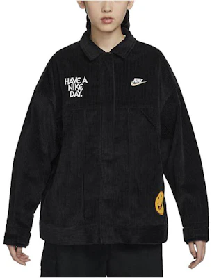 (W) Nike 灯芯绒刺繡復古休閒外套 黑色 HF0355-010 Purchase (W) Nike 灯芯绒刺繡復古休閒外套 黑色 HF0355-010