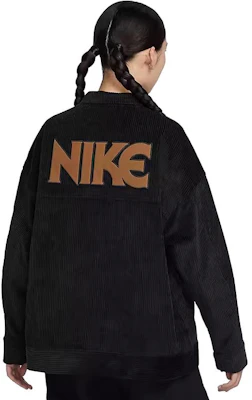 (W) Nike 灯芯绒刺繡復古休閒外套 黑色 HF0355-010 Details for (W) Nike 灯芯绒刺繡復古休閒外套 黑色 HF0355-010