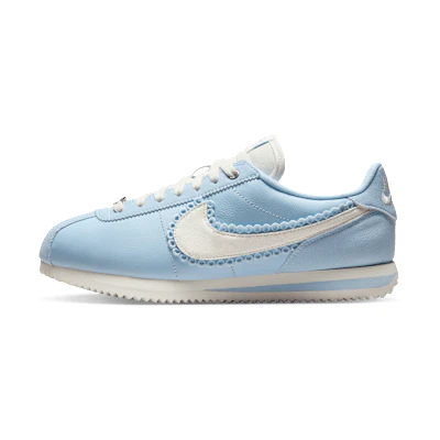 (W) Nike Cortez Celestine Blue/Pink Cycle/Metallic Silver/Sail
