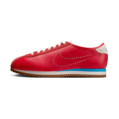 (W) Nike Cortez Leather 'University Red Perforated Swoosh'