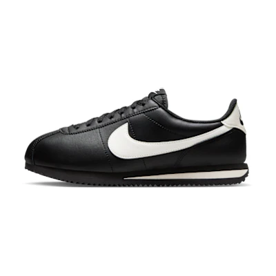 (W) Nike Cortez Leather Black/Pale Ivory