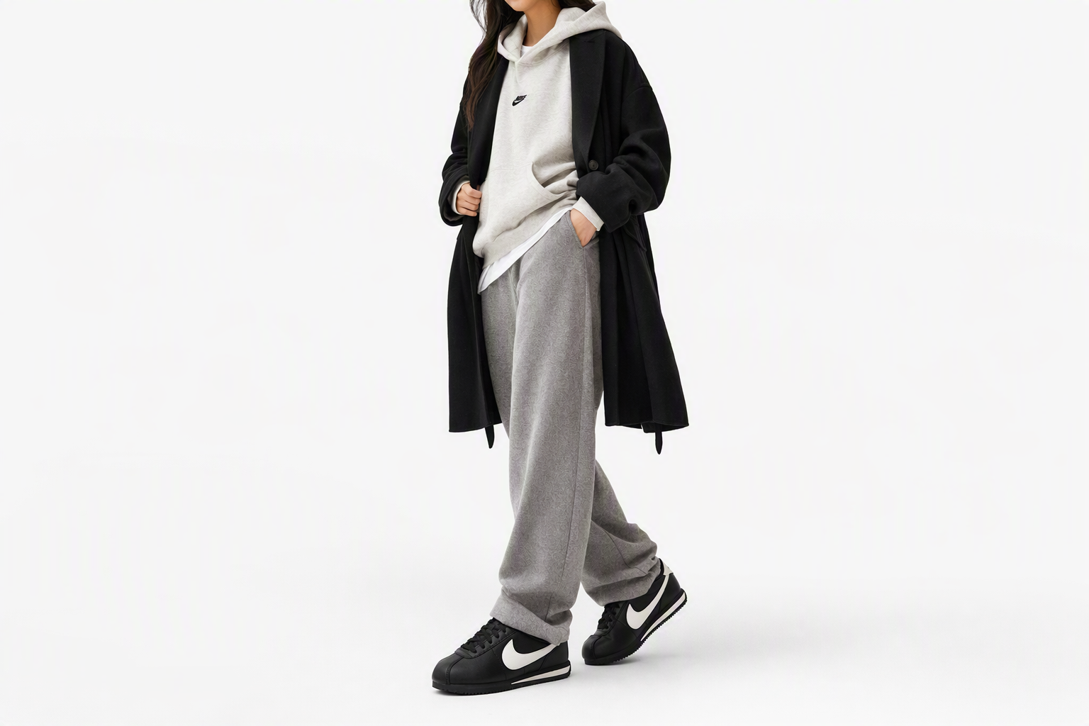 Order (W) Nike Cortez Cuir Noir/Ivoire Pâle DN1791-006