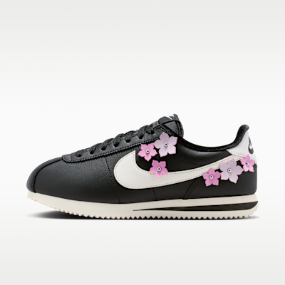 (Women) Nike Cortez Leather Black/Pink Rise/Bleached Lilac/Sail IV5675-001