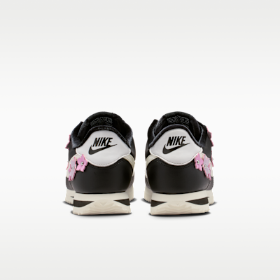 Details for (Women) Nike Cortez Leather Black/Pink Rise/Bleached Lilac/Sail IV5675-001