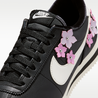 Sizing (Women) Nike Cortez Leather Black/Pink Rise/Bleached Lilac/Sail IV5675-001