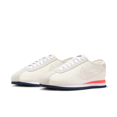 Purchase (W) Nike Cortez Leather Sail/Putih/Light Crimson/Midnight Navy HQ1841-101