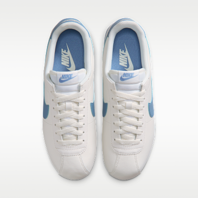 Shop (W) Nike Cortez Leather Sail/Work Blue Sepatu Kulit Putih Biru DN1791-119