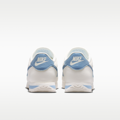 Details for (W) Nike Cortez Leather Sail/Work Blue Sepatu Kulit Putih Biru DN1791-119
