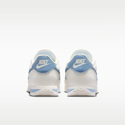(W) Nike Cortez Leather Sail/Work Blue Sepatu Kulit Putih Biru DN1791-119 Details for (W) Nike Cortez Leather Sail/Work Blue Sepatu Kulit Putih Biru DN1791-119