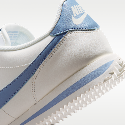 Cheap (W) Nike Cortez Leather Sail/Work Blue Sepatu Kulit Putih Biru DN1791-119