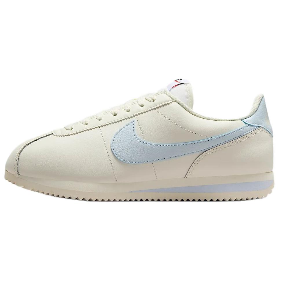 (Women) Nike Cortez Leather White Blue Running Shoes - Durable & Comfortable DN1791-112
