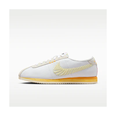 (W) Nike Cortez Leather White/Coconut Milk/University Blue/Black