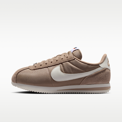 (Women) Nike Cortez Textile British Khaki/Black/Safety Orange/Sail DZ2795-205