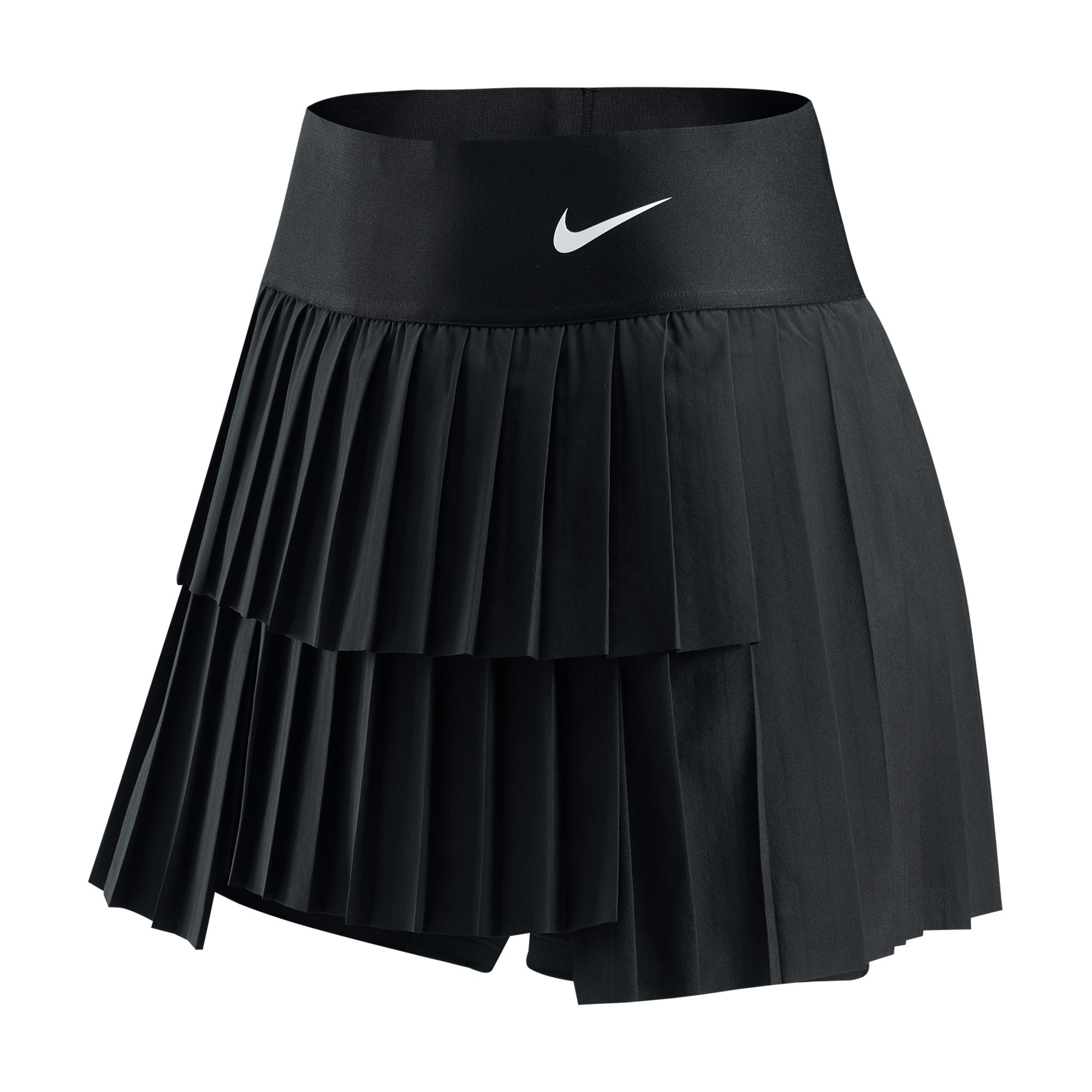 (Women) Nike Court Advantage Tennis Skirt Black/White - Soft & Comfortable. CV4679-010