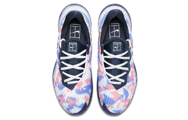 Shop (W) 나이키 코트 에어 줌 베이퍼 케이지 4 '화이트 블루 핑크' CD0432-406