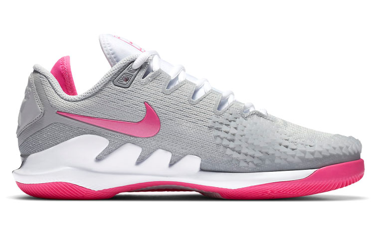 (W) Nike Court Air Zoom Vapor X Knit 'Grey Pink' 圖 2