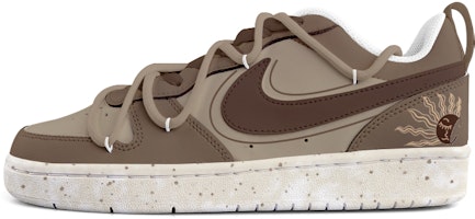 (Women) Nike Court Borough Low 2 'Deconstructed Sun Mocha' BQ5448-100(Team13-)