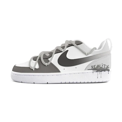 (W) Nike Court Borough Low 2 'Galaxy White Grey Gradient'