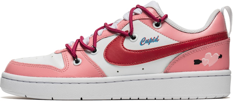 (Women) Nike Court Borough Low 2 'Pink Heart' BQ5448-100-458083 Buy (Women) Nike Court Borough Low 2 'Pink Heart' BQ5448-100-458083