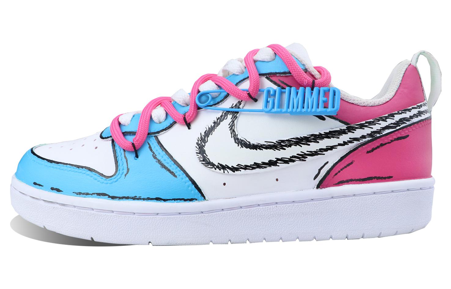 Buy (W) Nike Court Borough Low 2 'Biru dan Putih Ringkas' BQ5448-100-457653