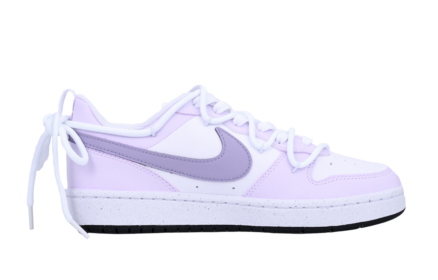 Order 【定制球鞋】 Nike Court Borough 芋芋奶霜 SAML 防滑減震 低幫 板鞋 女款 白紫