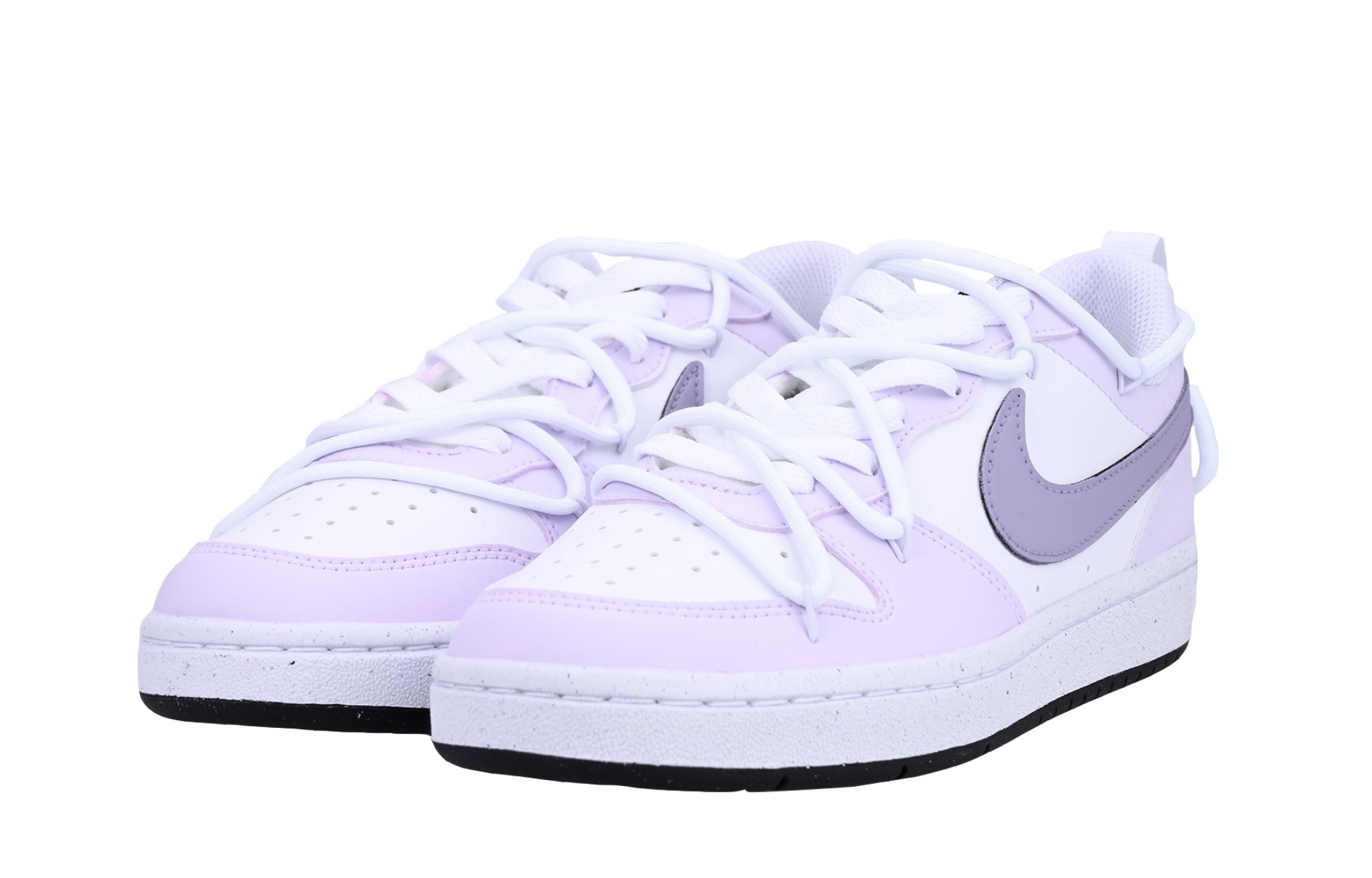 Lookbook 【定制球鞋】 Nike Court Borough 芋芋奶霜 SAML 防滑減震 低幫 板鞋 女款 白紫