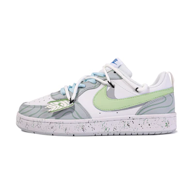 (W) Nike Court Borough Low Green White 'Da Vinci Wave'