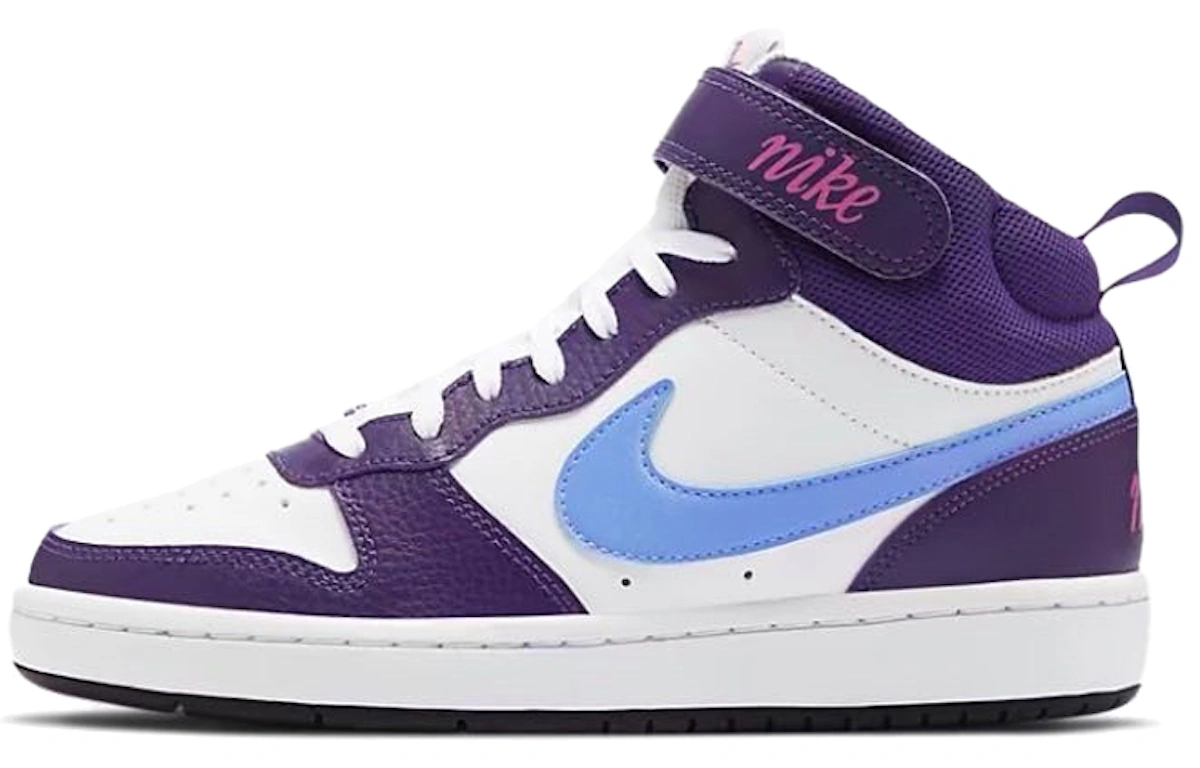 (Youth) Nike Court Borough Mid 2 'White Eggplant'