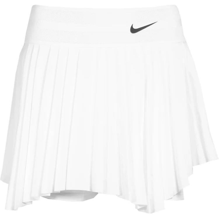 (Women) Nike Court Dri-FIT Slam White Tennis Skirt - Pleated, Soft, Sweat-Wicking. DV3042-100