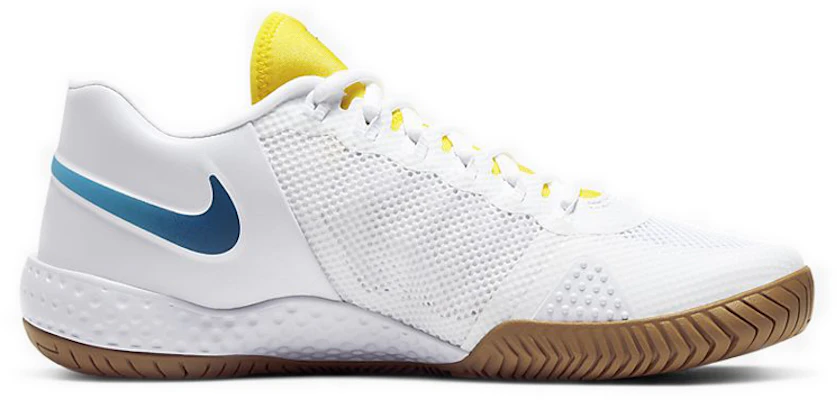 Nike Court Flare 2 白藍黃 女式 Order Nike Court Flare 2 白藍黃 女式