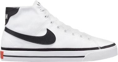 (Women) Nike Court Legacy Canvas Mid 'White Black' DD0161-100 (Women) Nike Court Legacy Canvas Mid 'White Black' DD0161-100