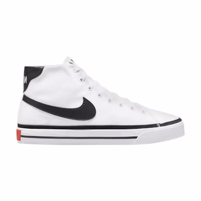 (W) Nike Court Legacy Canvas Mid 'White Black'