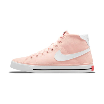 (W) Nike Court Legacy Canvas Mid Sneakers Pink/White