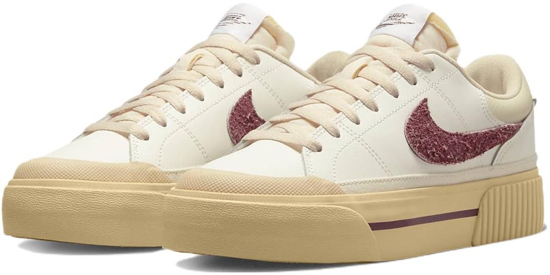 (Women) Nike Court Legacy Lift 'Sail Dark Beetroot' DZ4766-133 Lookbook (Women) Nike Court Legacy Lift 'Sail Dark Beetroot' DZ4766-133