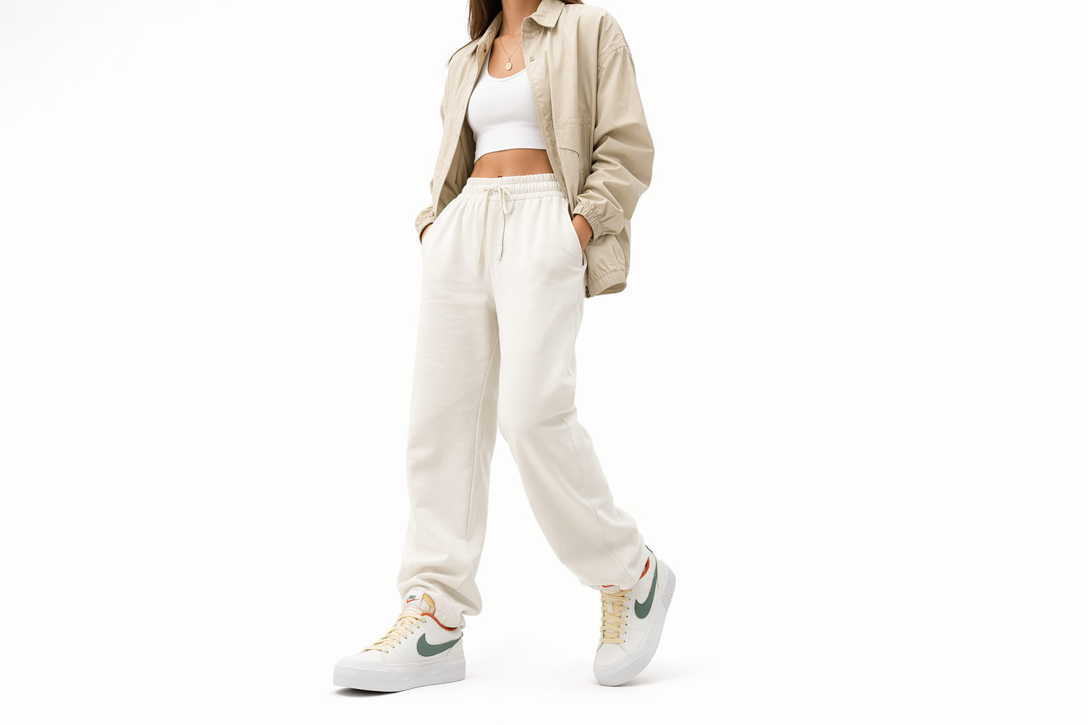 Order （女款）Nike Court Legacy Lift '米白 貴族綠' FD0355-133