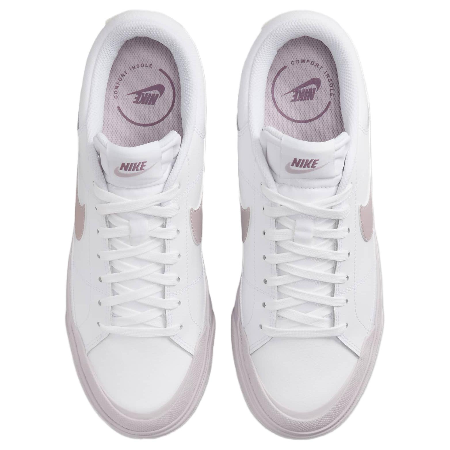 Shop (W) 耐克Court Legacy Lift白烟红配色女士鞋 DM7590-105